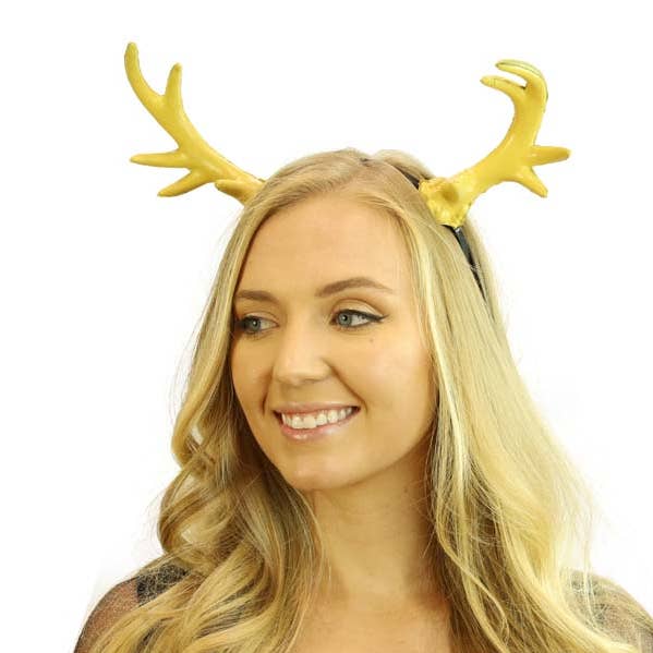 KBW Global Corp. - Wholesale Fashion headband – Unisex - Gold Antler Headband0