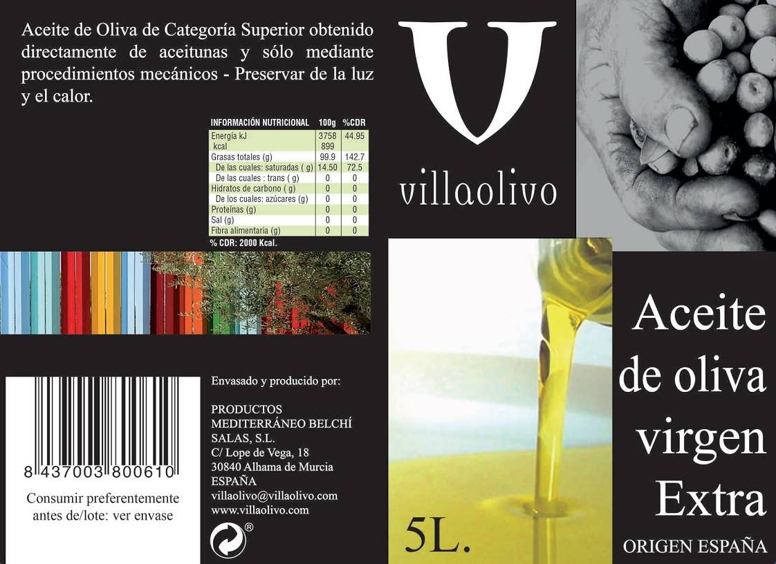 VillaOlivo – wholesale Olive oil – Villaolivo - Unfiltered Extra Virgin Olive Oil 5L2