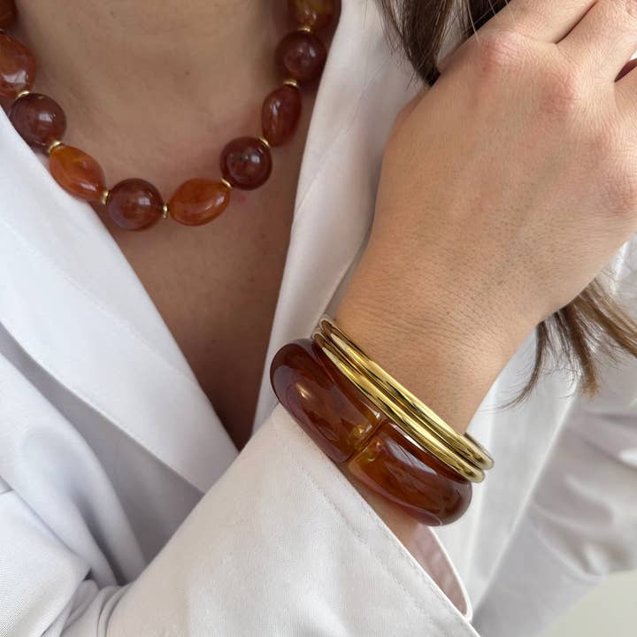 A.B. Paris - Wholesale Beaded/Pearl Necklace - Bali resin necklace - several colors available3