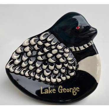 August Ceramics - Wholesale Jewelry Dish - Ceramic Bird Dish: Loon