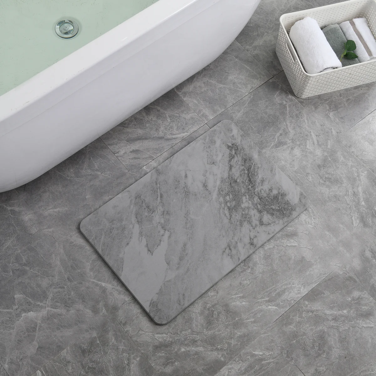 J&V TEXTILES – wholesale Bath mat – 4 Colors! - 24'' x 15'' Diatomaceous Quick-Drying Stone Bath Mat28