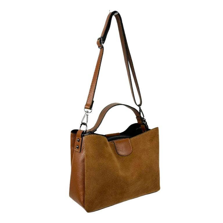 Chenson & Gorett - Wholesale Shoulder Bag - Women's - Women's Handbag with Grain Leather and Suede. Verano9