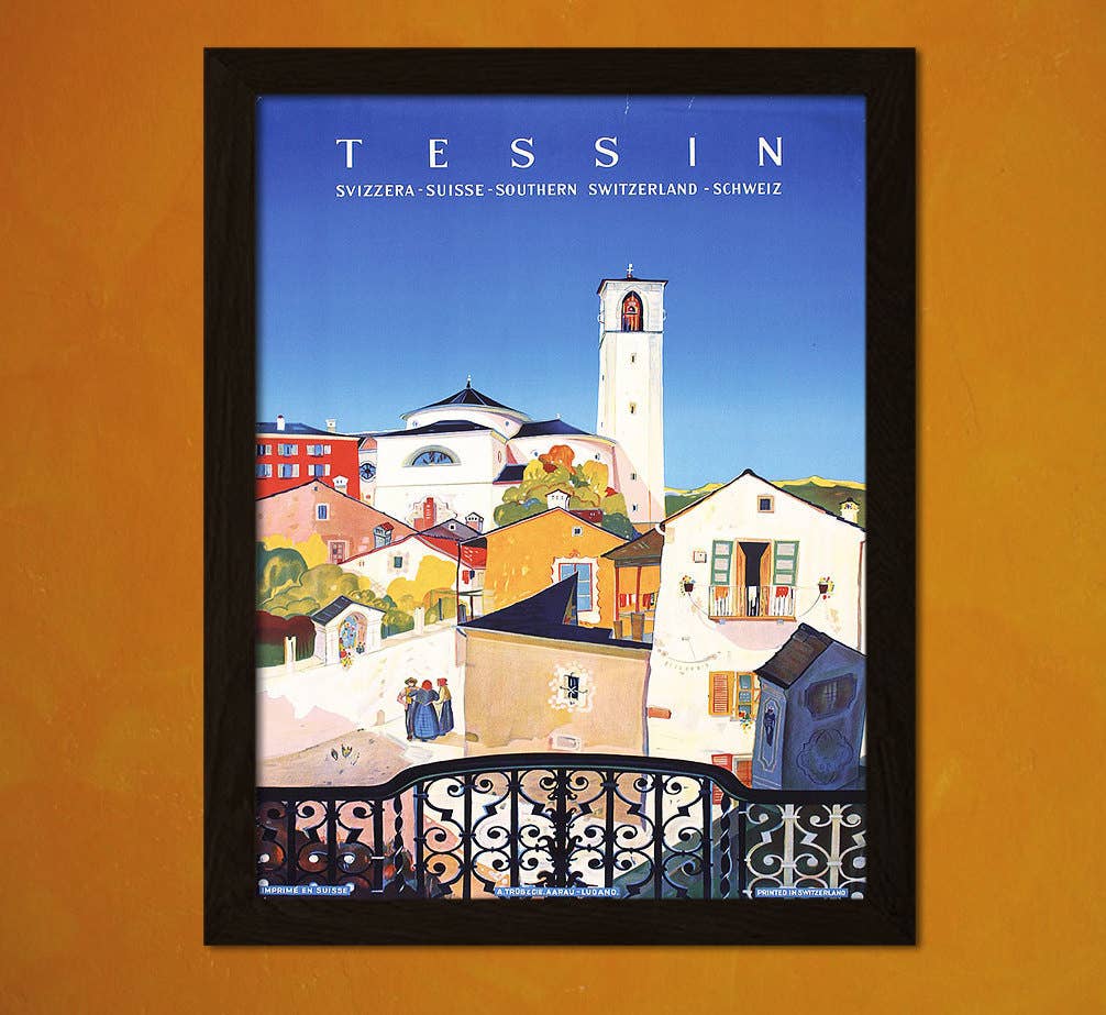 Vintage Wall Graphics - Wholesale Poster - Switzerland 1943 Vintage Travel Poster Retro Home Decor0