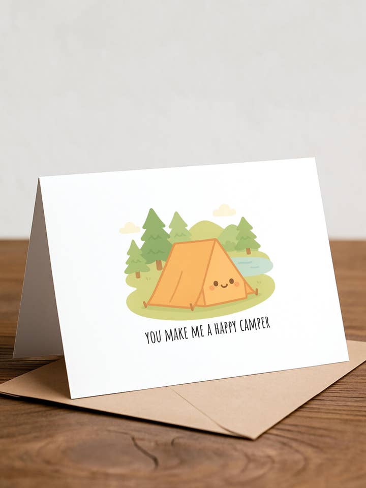 Roligt campingkort för Alla hjärtans dag – Kärleksmeddelande för par för wholesale av Chewy Lemon Studio