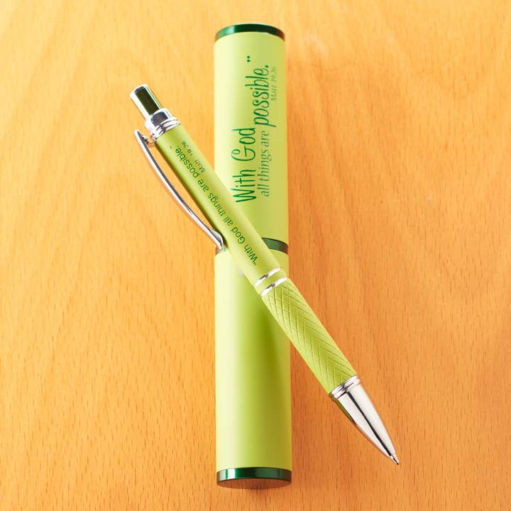 Christian Art Gifts - Wholesale Pen - Stylish Pen & Case 30pc Pre-Packed Cardboard Merchandiser
