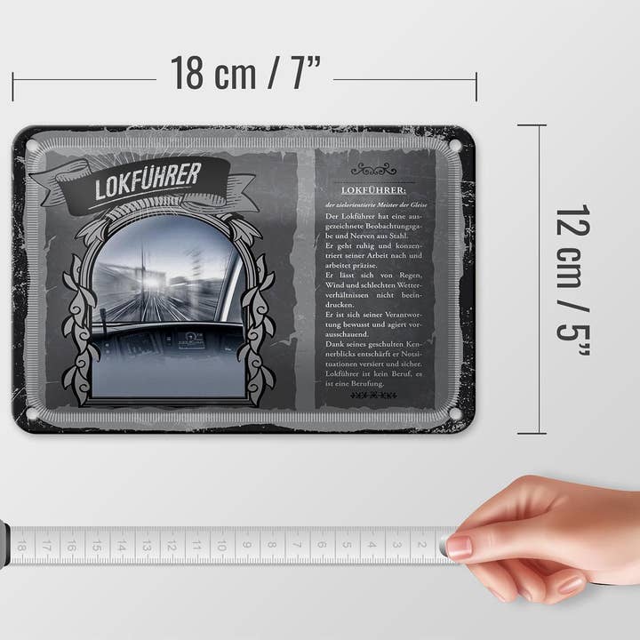 Femer - Wholesale Sign - Occupations 18x12 cm Train Driver Goal-Oriented Master Sign4