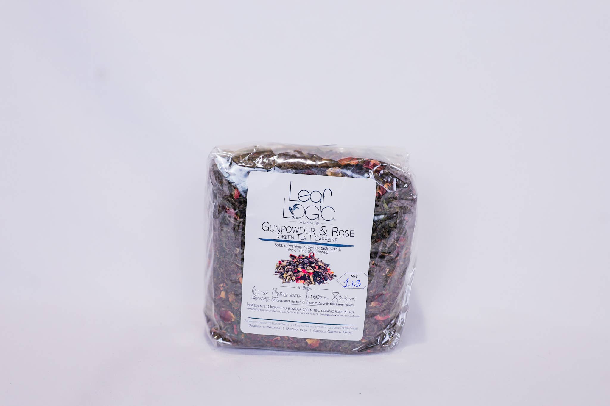 Leaf Logic - Wholesale Loose Tea - Gunpowder & Rose Loose Leaf Tea - Bulk or Refillable Jar5