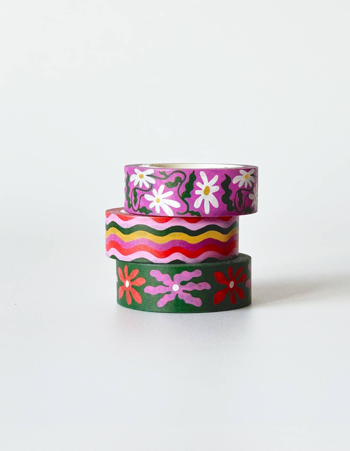 Idlewild Co. - Wholesale Washi Tape - Washi Tape, Set of 3 | Wavy Daisy 2