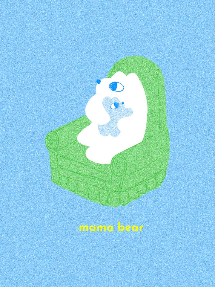 Mama Bear A6 Mother's Day Card, Portrait for wholesale by Beth Mazuryk