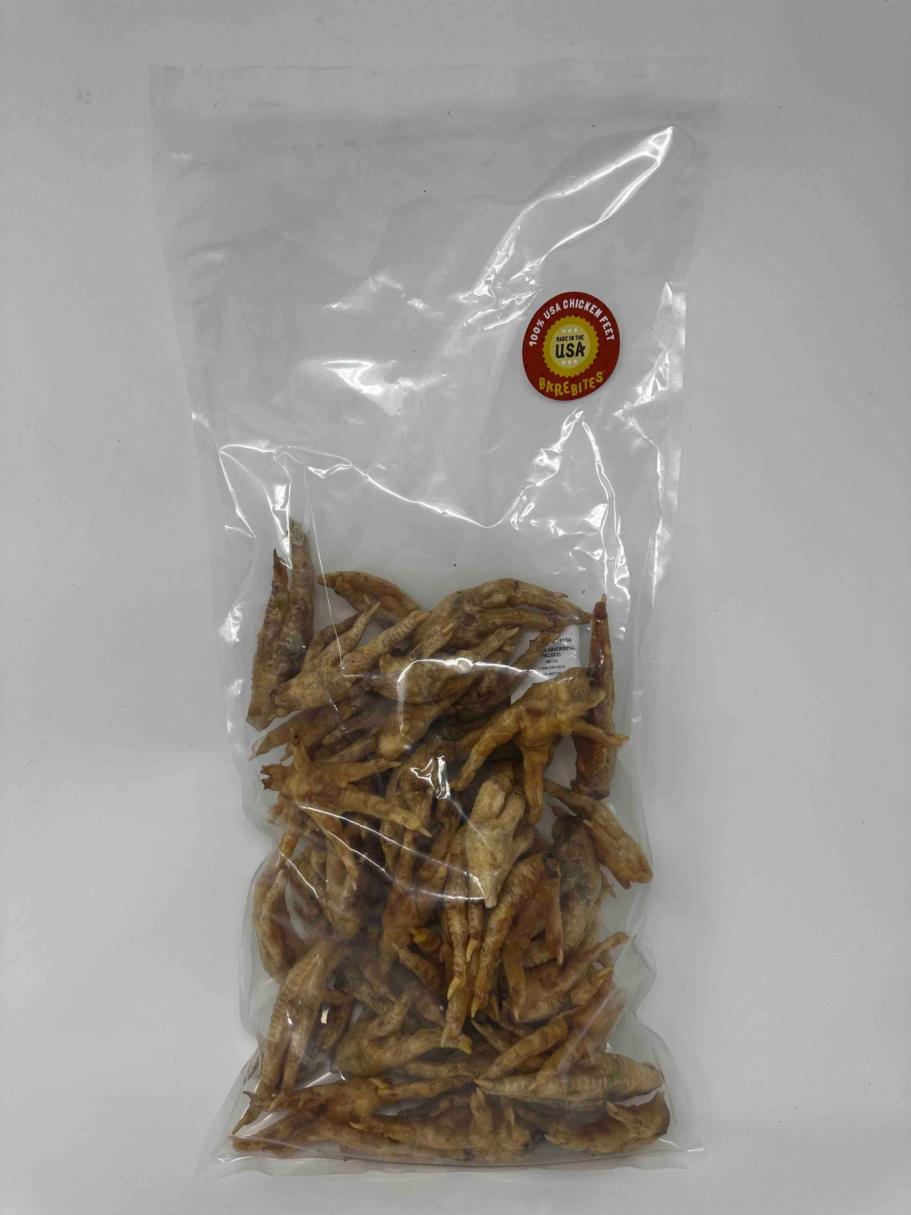 Bare Bites - Wholesale Pet Treats - Dog - Bulk (50) Bare Feet Chicken Feet case of 4- Item# 280193