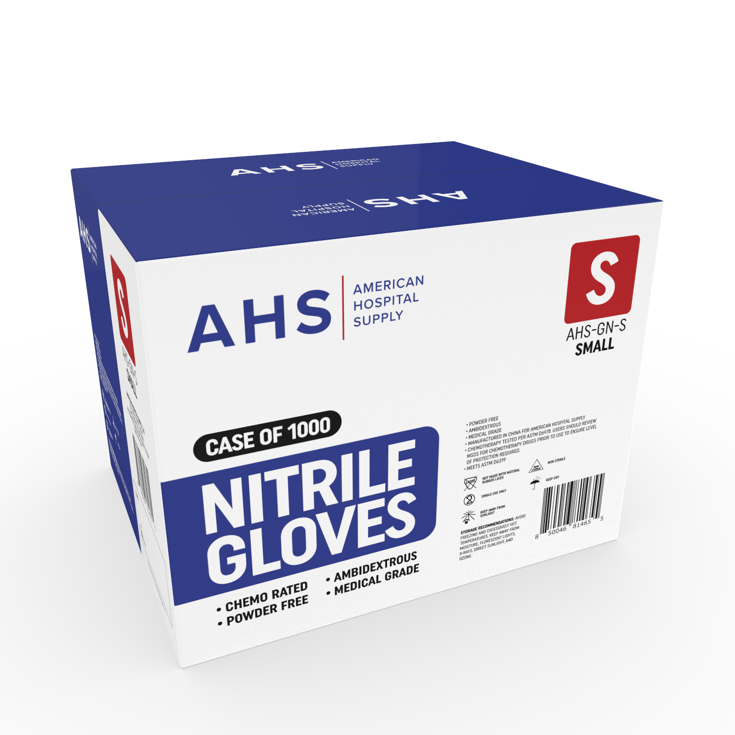 American Hospital Supply - Wholesale Schoonmaakhandschoenen - AHS wegwerpnitril onderzoekshandschoenen 3,5 mm, chemo-gecertificeerd2