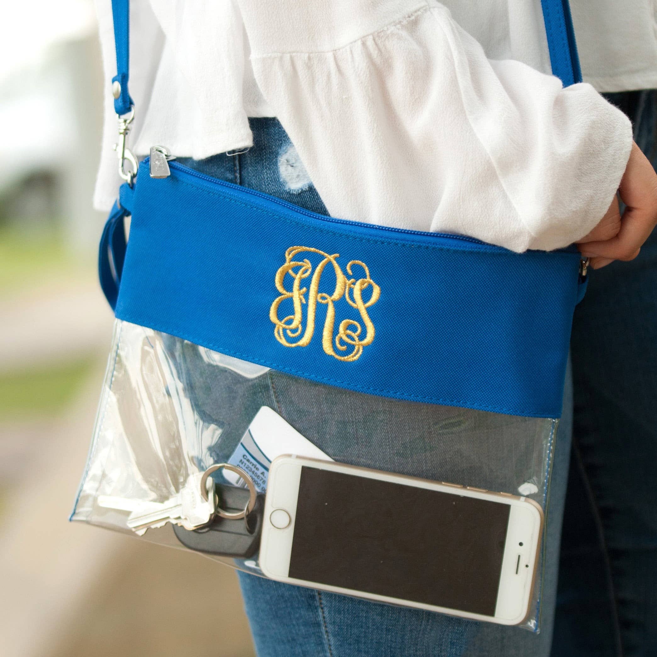 Wholesale Boutique - Wholesale Purse/Bag Accessory - Women's - Royal Blue Clear Purse1