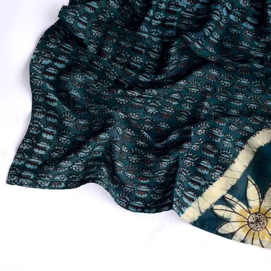 Ichcha – wholesale Scarf – Women's – Square Bandana Scarf Artisan Block print cotton Women -Jolly3