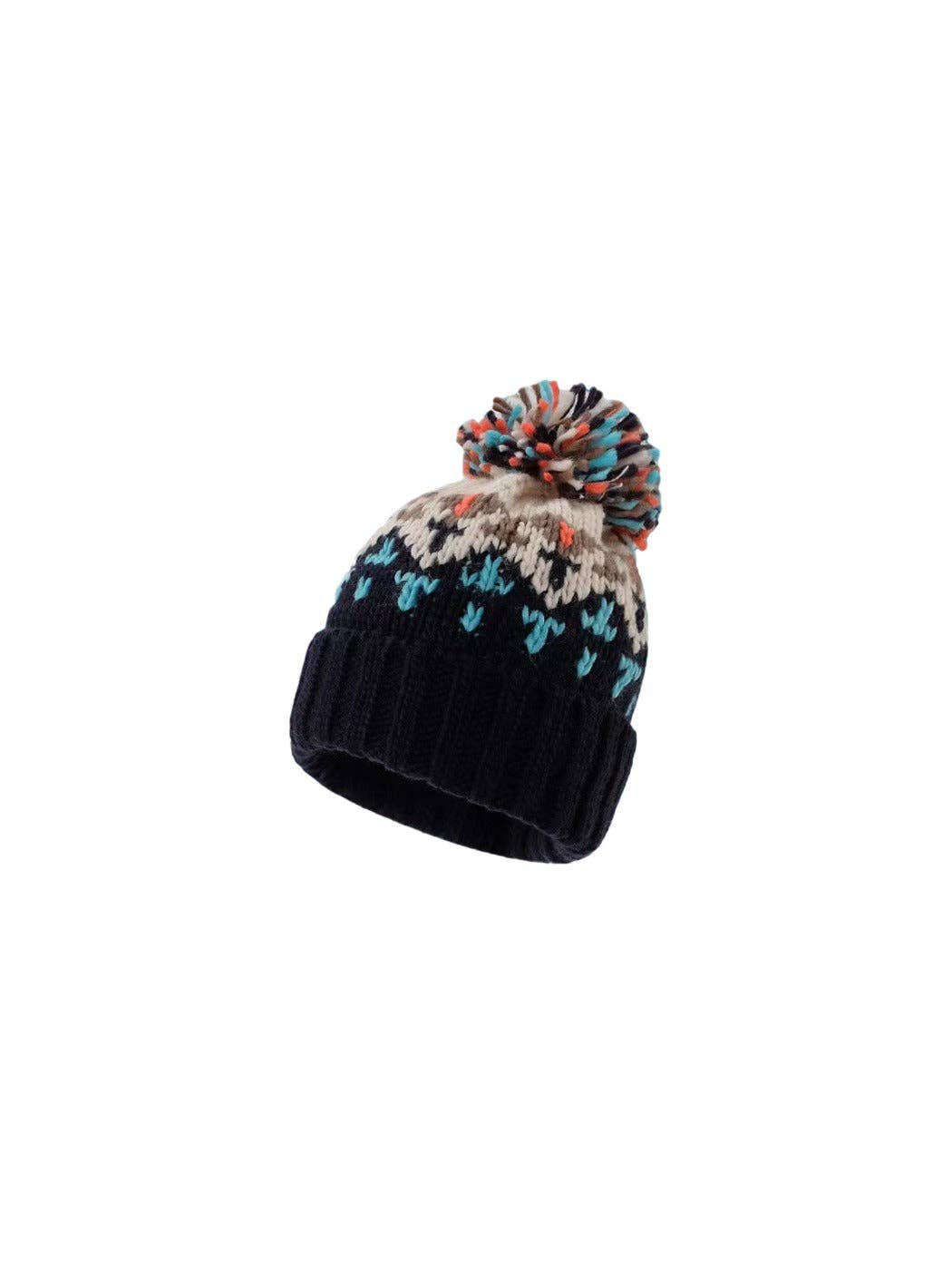 Funkyrel® Atzbranding Limited – Großhandel Beanie – Damen – Haila - Winterstrickmütze mit buntem Bommel4