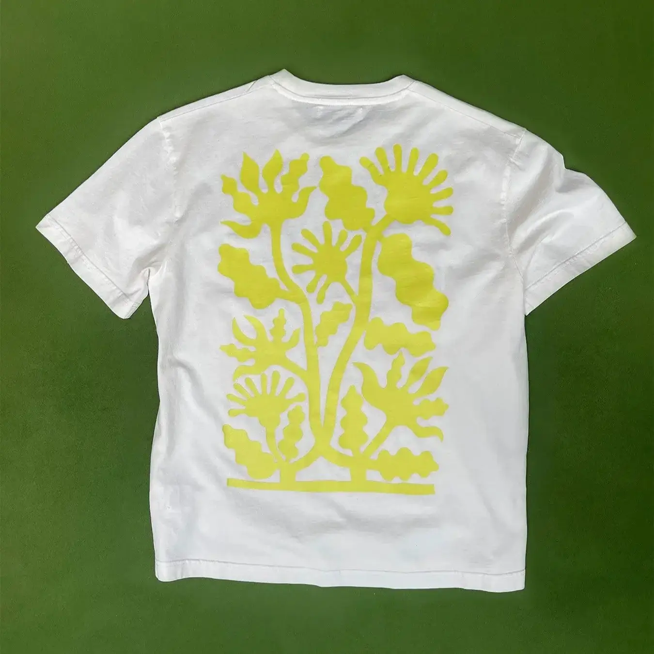 BOUCHE - Wholesale Screen Printed T-Shirt - Unisex - BOUCHE • T-SHIRT • ECRU LIME2