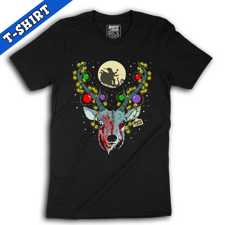 Chemise de Noël Santa Zombie Reindeer pour la vente par Monsters and Martians LLC