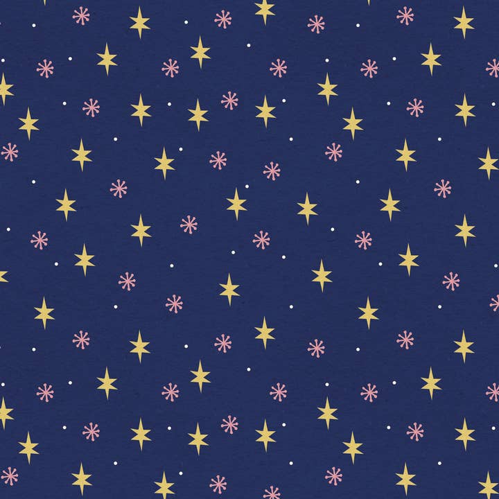 Starry Snowy Sky gift wrap for wholesale by LOU & LUCY PAPER GOODS