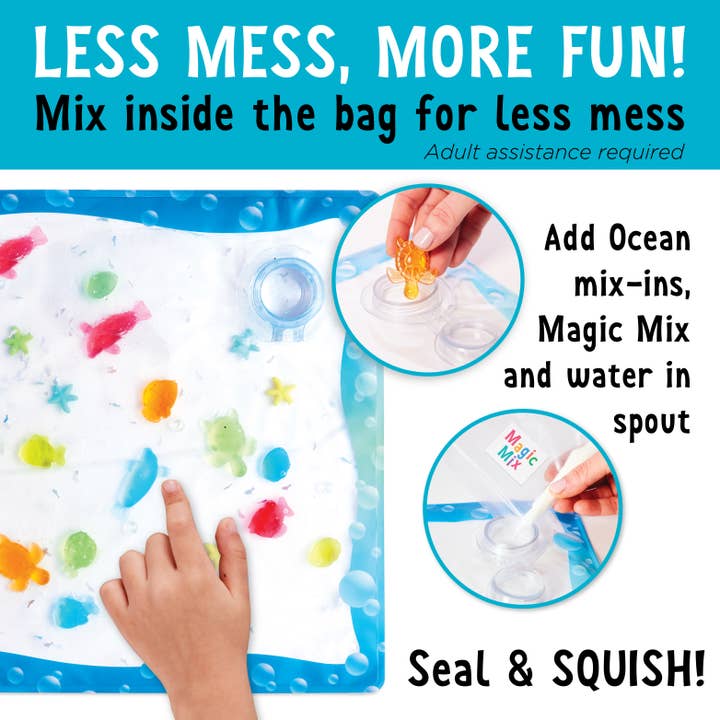 Faber-Castell / Creativity for Kids - Wholesale Toy Set - Kids - Sensory Squish Bag Ocean Adventure Gel Activity Set
