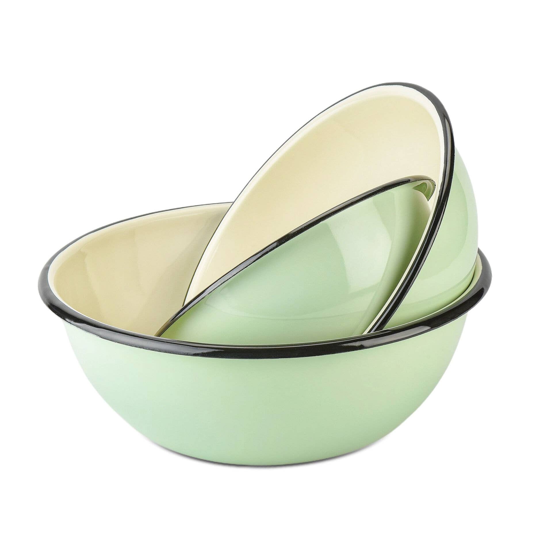 STP - Wholesale Bowl - Vintage Style Mint Enamelware Serving Bowl5