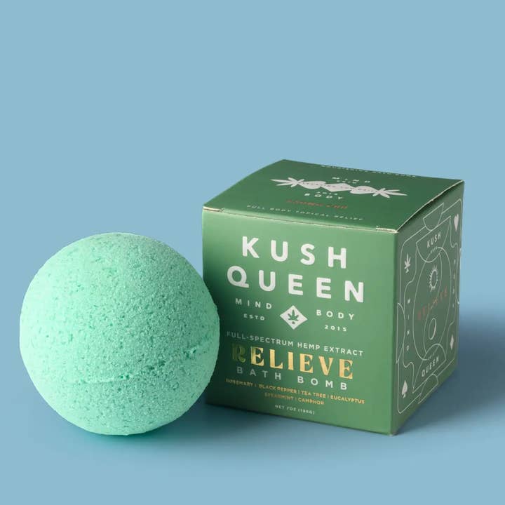 Relieve 1000mg Bath Bomb for wholesale by Kush Queen CBD