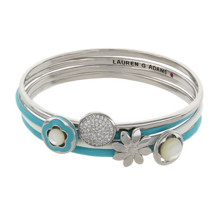 Floral Days Bangle Set for wholesale by Lauren G Adams