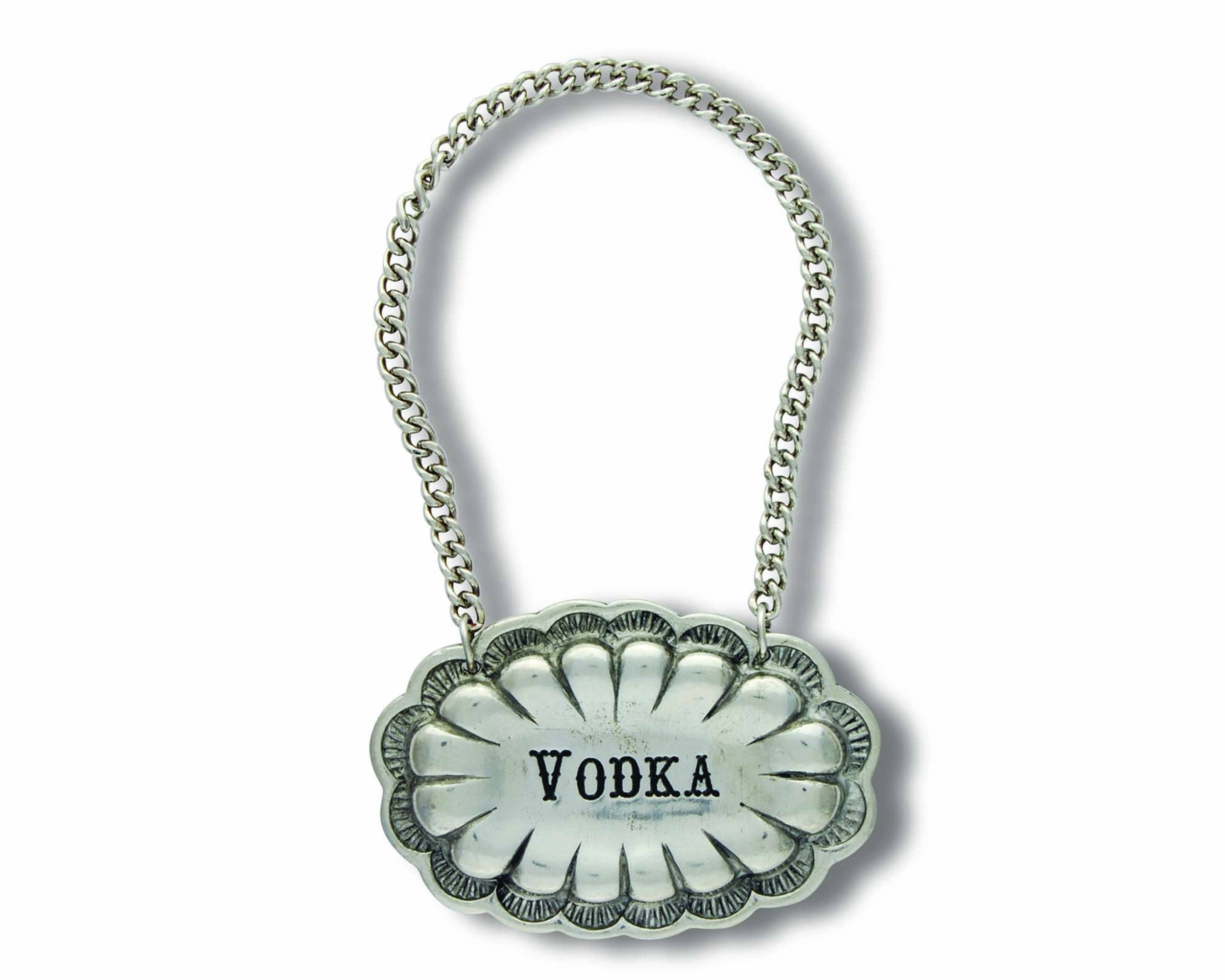 Vagabond House - Wholesale Decanter - Pewter Western Decanter Tags5