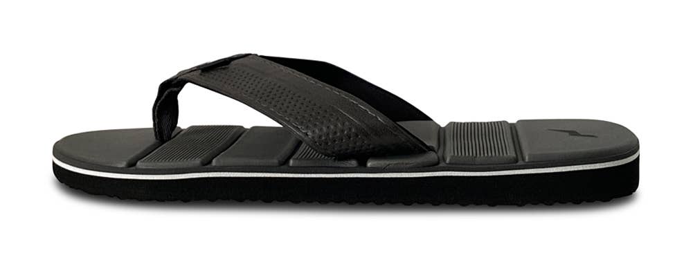 Eastern Off Price - Wholesale Flip Flops - Men's - Norty Mens Slip On Flip Flop Sandal 42333 Grey1