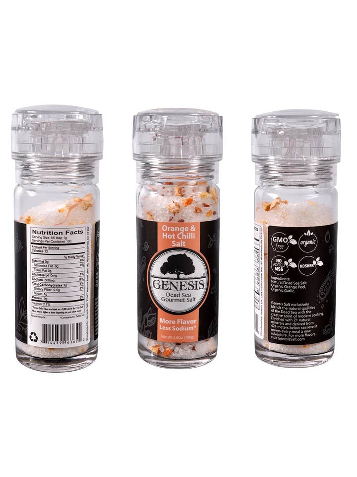 Orange Zest & Garlic Salt for wholesale by GENESIS SALT