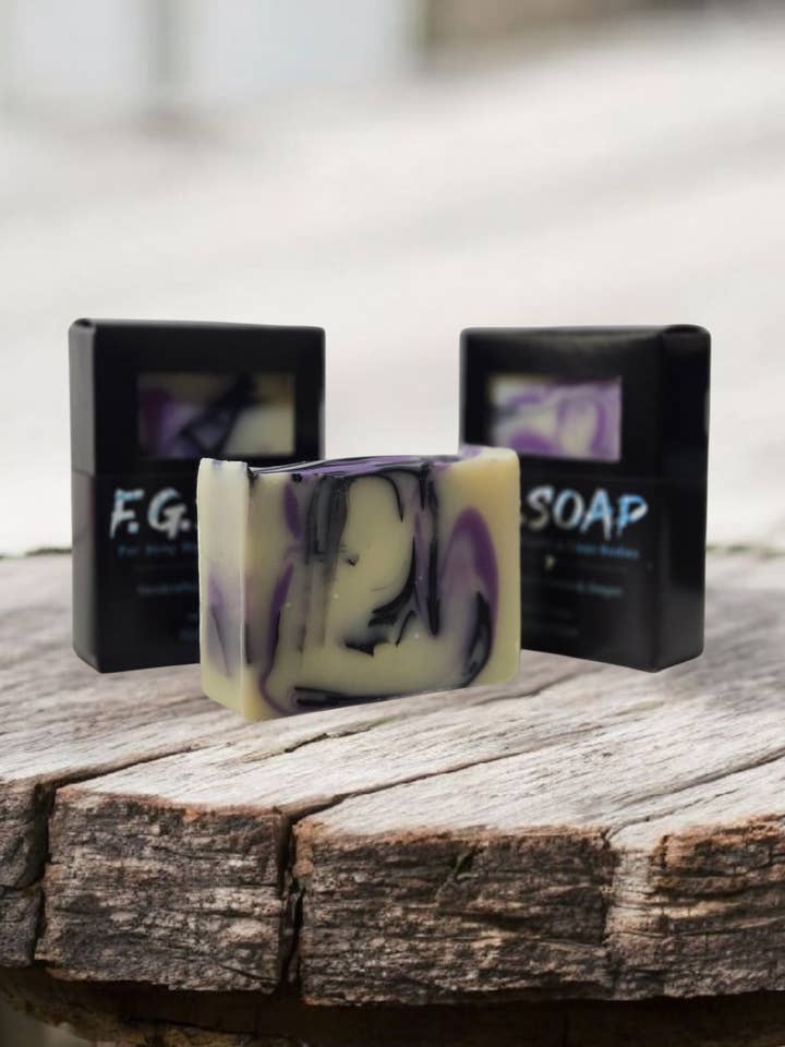 Midnight Tryst- 5.5 oz Bar Soap for wholesale by F.G. Soap