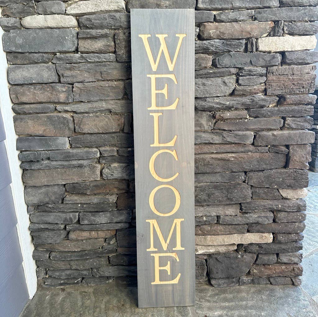Birch and Boulder LLC - Wholesale Sign - Welcome Sign/Porch Leaner 10" x 48"1