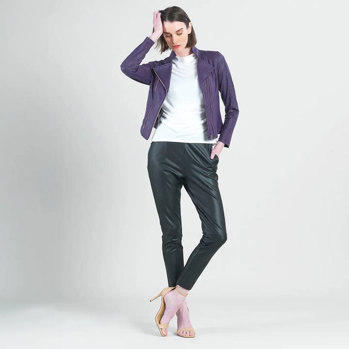 Clara Sunwoo - Wholesale Leather Jacket - Women's - JKZ1 - Liquid Leather â„¢ Double Zip Pocket Jacket