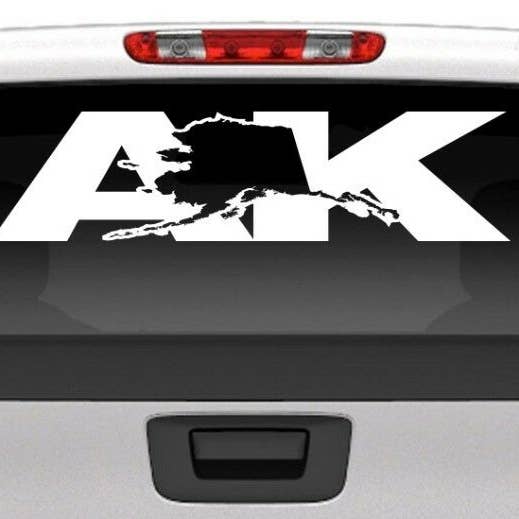 X Graphics Signs & Printing – wholesale Klistermärke – Alaska State Letters Dekal Bilfönster Laptop Karta Vinylklistermärke USA flagga Amer