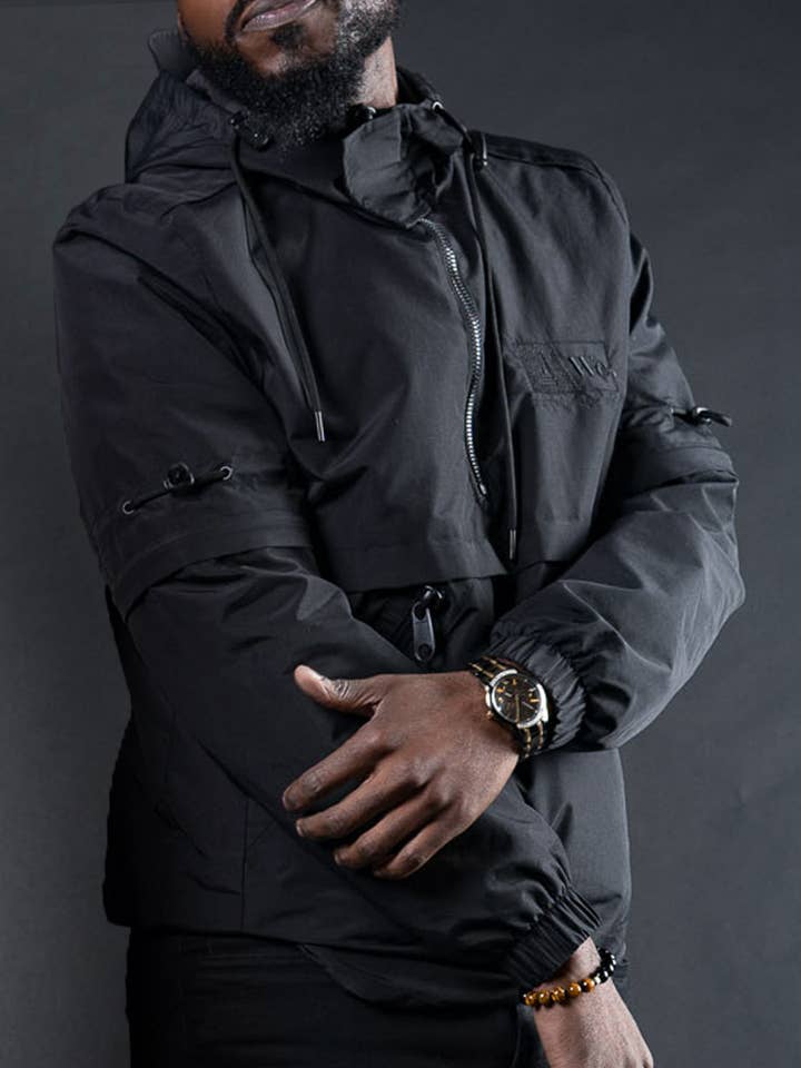 Grail - Venta al por mayor Chaqueta - Hombre - Chaqueta anorak negra impermeable GRAIL x We.Society para hombre5