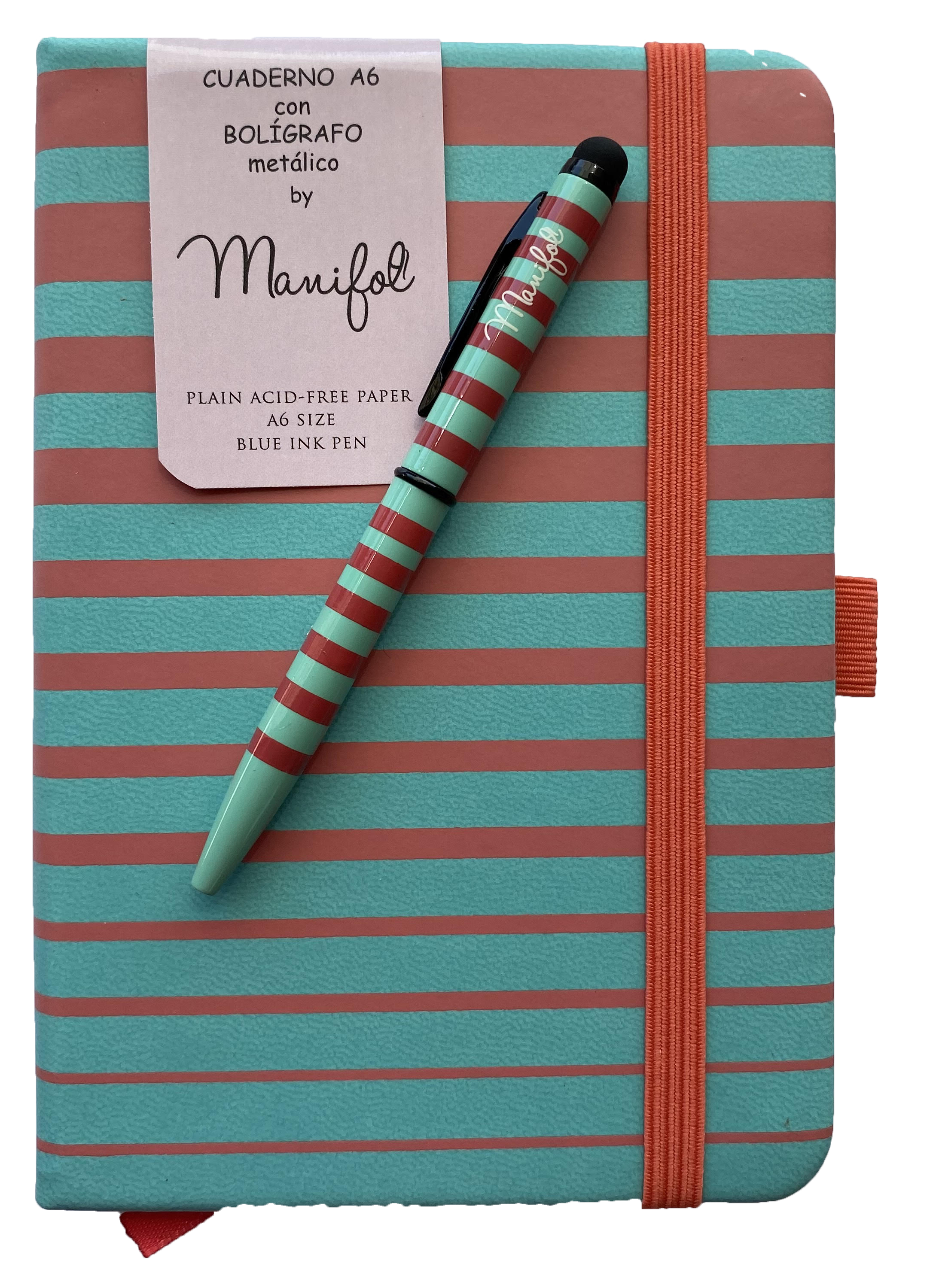 MANIFOL - Vendita all'ingrosso Quaderni - Quaderno A6 a righe con penna coordinata1