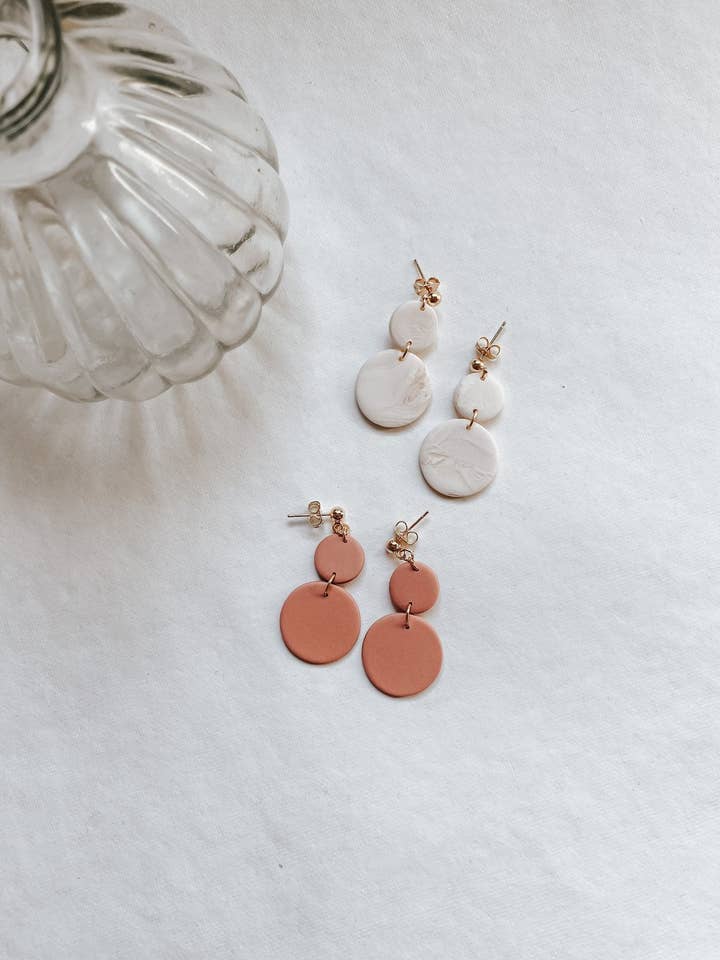 Circle drops (additional colors available) for wholesale by Kennon House