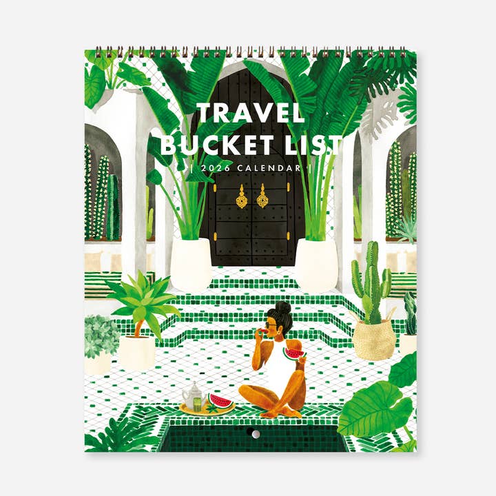 Travel Bucketlist 2026 calendar for wholesale by ALL THE WAYS TO SAY - USA