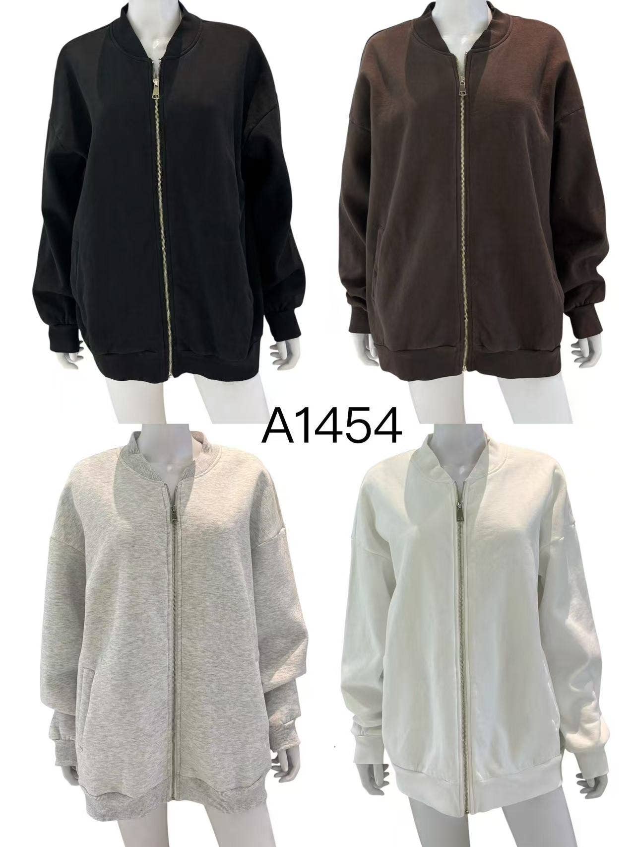 Chilli Girl Collection - Wholesale Sweatshirt - Women's - Oversize bomber style fleeced zip sweatshirt 1