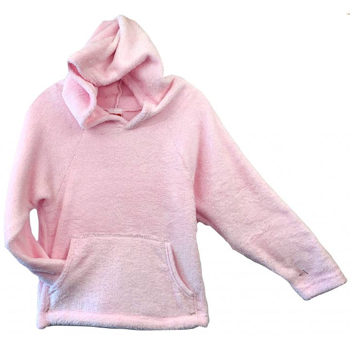 Made With Love & Kisses - Wholesale Sweatshirt - Kids - Fuzzy Light Pink Sweatshirt