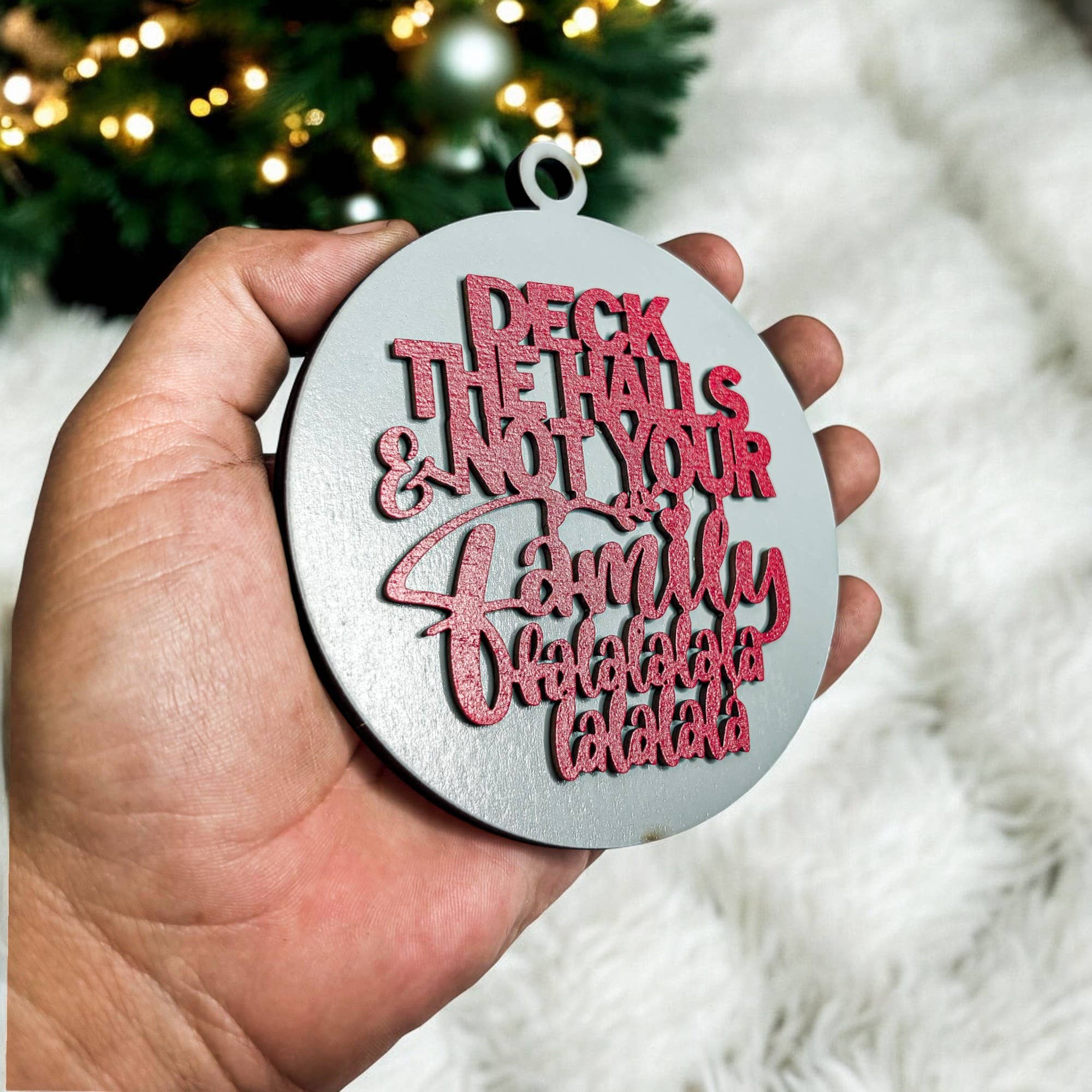 Gia Roma - Wholesale Ornament - Hanging Christmas Decor + Handmade Wooden Ornament Funny18