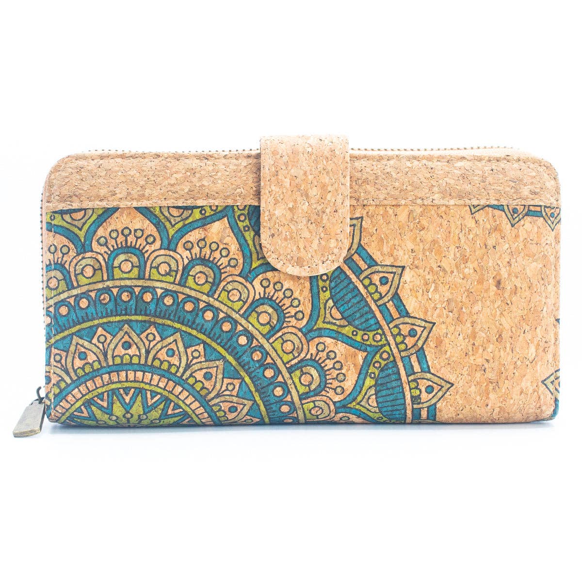 Meninas Bonitas Cork – wholesale Wallet – Women's – Natural Cork Mandala Pattern Women's Long Wallet/Cardholder0