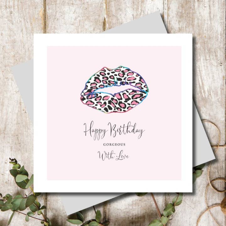 Prickig kärlek Grattis på födelsedagen Kiss gratulationskort för wholesale av Marina B