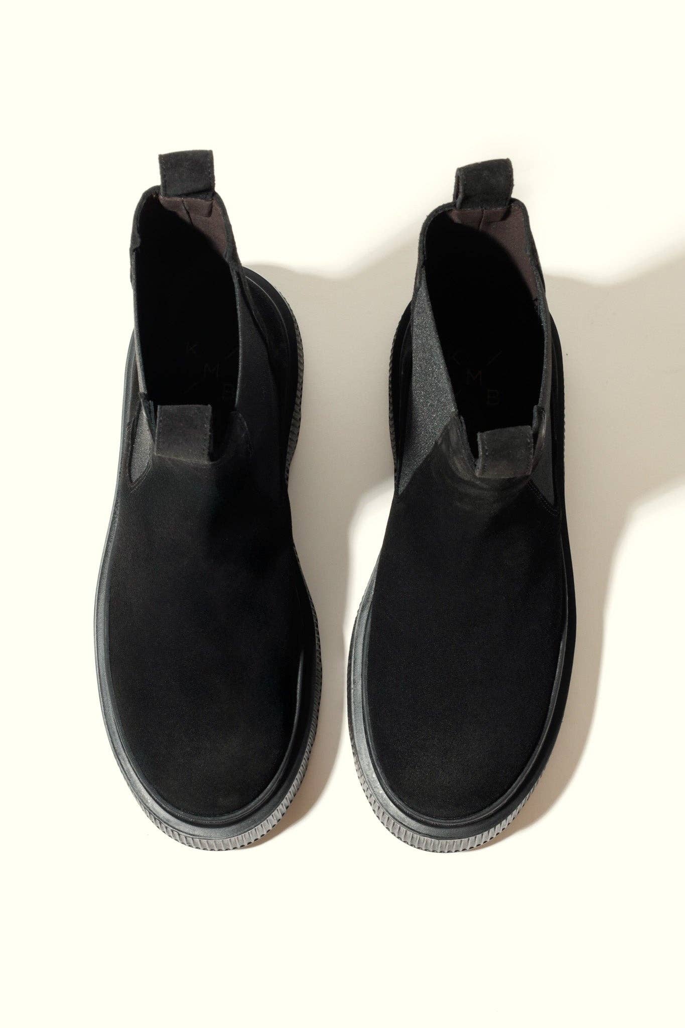 KMB Shoes - Wholesale Chelsea Boots - Women's - REBECCA BLACK – Mid-Calf Suede Boots with Chunky Sole2