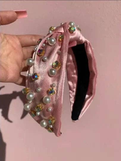 Crystal & Pearl Knot Headbands - 3 Colors for wholesale by KOKO + FOX WHOLESALE