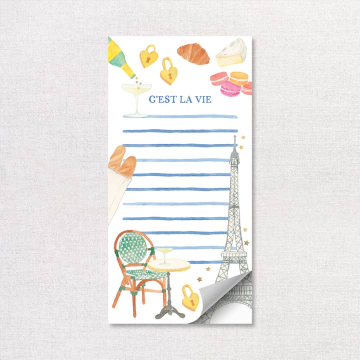 Gert & Co - Wholesale Notepad - Paris Notepad | Paris Icons Notepad | French Notepad | 4"x8"3
