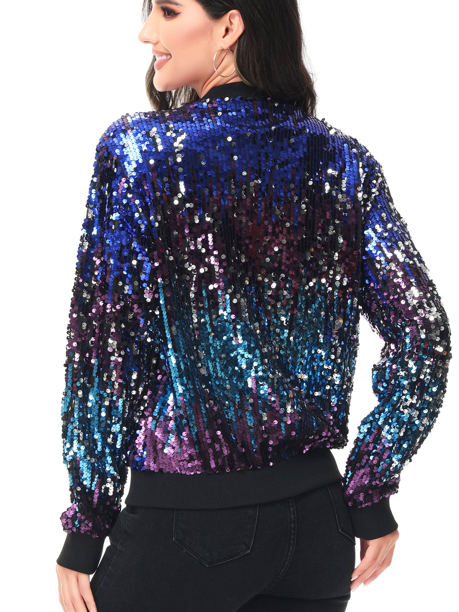 Anna Kaci Wholesale - Vente Bombers – femme - Blouson aviateur zippé à sequins42