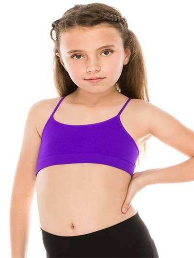 Kurve Girl’s Bandeau Tube Bra – Strapless Cropped Sports Bralette Seamless  Crop Top UV Protective Fabric UPF50+ Made in USA : : Clothing