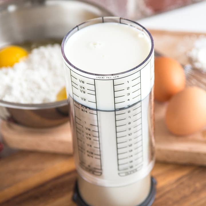 Fox Run Brands - Vendita all'ingrosso Bicchiere/tazza graduata - KitchenArt Pro 2 tazze Adjust-A-Cup, satinata, 3,25" x 6"1