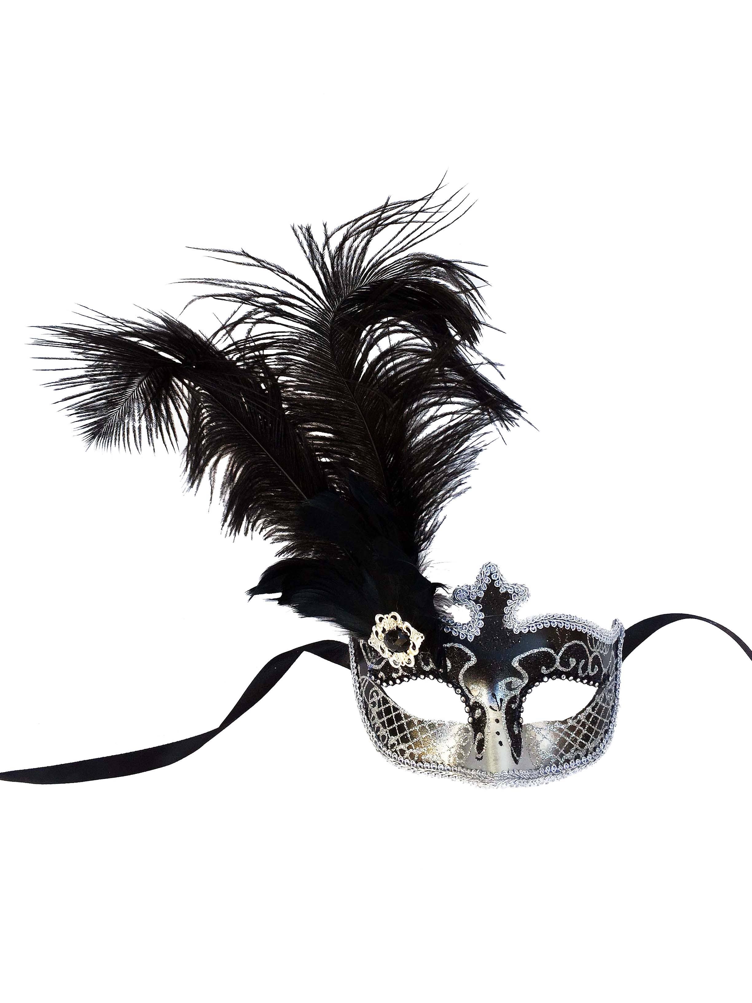 Mardi Gras Creations - Wholesale Costume - Women's - Anarkali Mask With Eye Detail And Feathers10