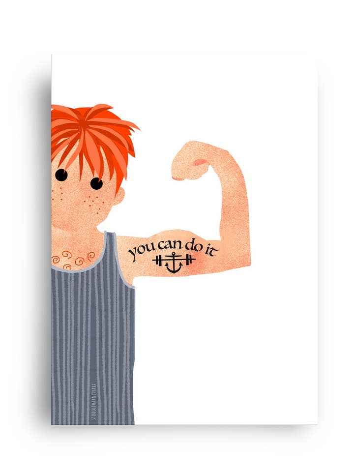postcard 'you can do it' for wholesale by STUDIOZWAANSTRAAT