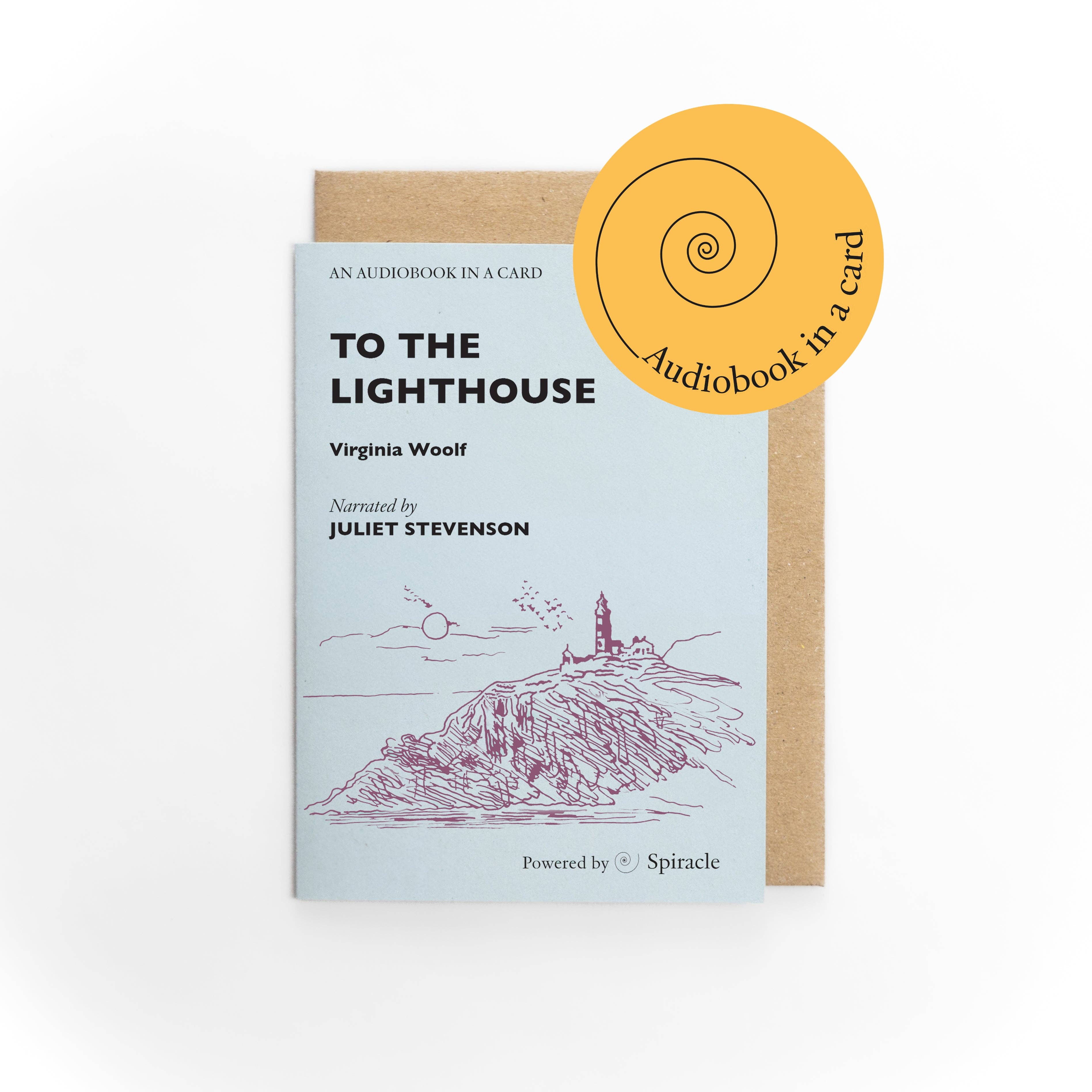 Spiracle Audiobooks – wholesale Everyday greeting card – Audiobook in a Card: To The Lighthouse by Virginia Woolf5